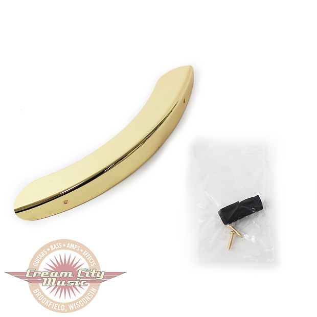 Gretsch White or Black Penguin Arm Rest in Gold with Hardware Reverb