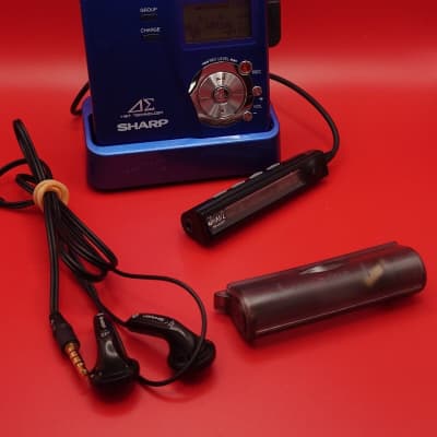 rare blue Sharp MD Player MD DR77 Main Unit Walkman Recorder w 