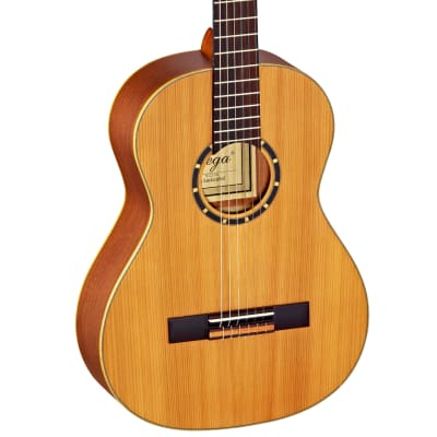 Ortega Family Series 1/2 Size Cedar Top Nylon Acoustic Guitar R122-1/2 w/GigBag image 1