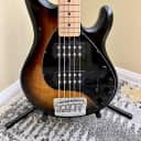 Ernie Ball Music Man Stingray5 HH Vintage Tobacco Burst Finish with Maple Neck and Fretboard