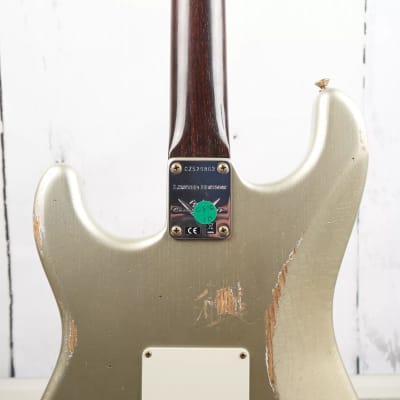 Fender Custom Shop Limited Edition Dual Mag Stratocaster Relic Aged Inca Silver for NAMM 2016 image 9