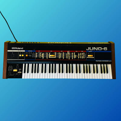 Roland Juno-6 61-Key Polyphonic Synthesizer 1982 - 1984 Black