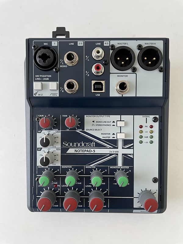 Soundcraft Notepad-5 5-Channel Analog Mixer 2010s - Blue image 1