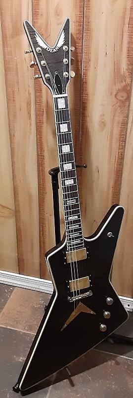 Dean Z Black Gold Explorer Made in Korea 6 String Electric Guitar