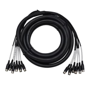 Seismic Audio SAMI-6x20 6-Channel 5-Pin DIN MIDI Snake Cable - 20'
