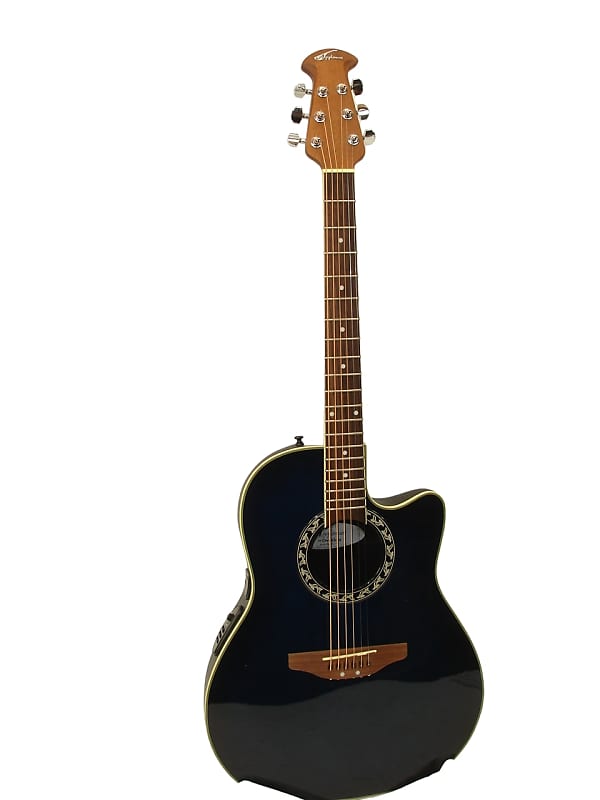 ギター Applause by Ovation AE128 Applause AE128 Super Shallow Acoustic-Electric Guitar Black