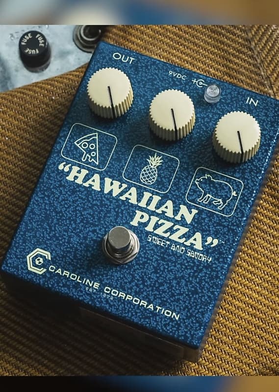 ギター Caroline Guitar Company Hawaiian Pizza Caroline Guitar Company Hawaiian Pizza Fuzz Pedal - White