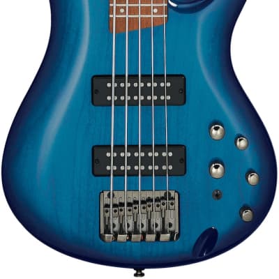 Ibanez Standard SR375E 5-String Bass Guitar Sapphire Blue for sale