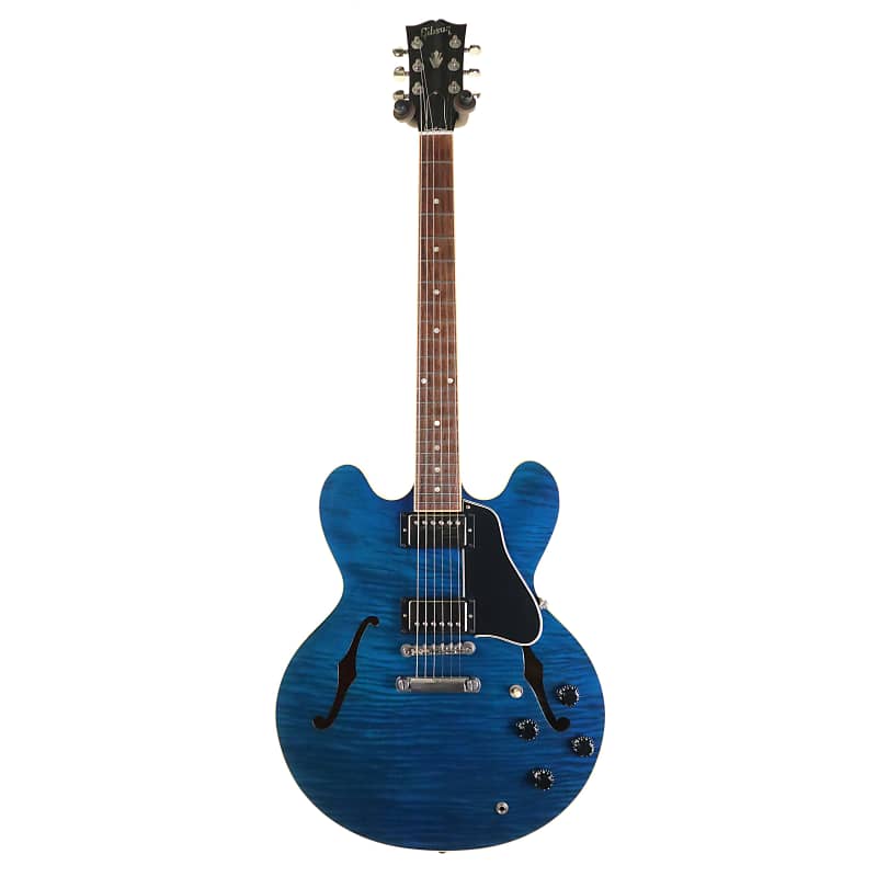 Gibson ES-335 Dot Memphis Custom Electric Guitar, Transparent Blue