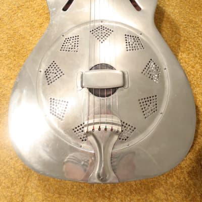 Fender FR-48 Resonator Guitar Naturally Faded Chrome Good Shape Some Dings Long Out Of Stock! image 4