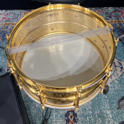 Ludwig - 14x7" Ludwig 100th Anniversary, Gold Triumphal Reissue, Snare Drum 2009 MINT!! image 13