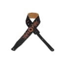 Levy’s MS26E-005 2.5" Hand-Brushed Suede Guitar Strap - Embroidered Design - Pattern 5