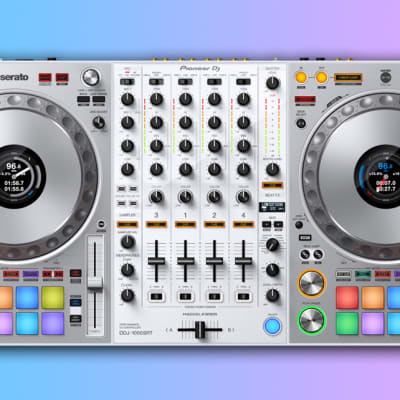 Pioneer DDJ-1000 SRT-W (Limited Edition White) plus an