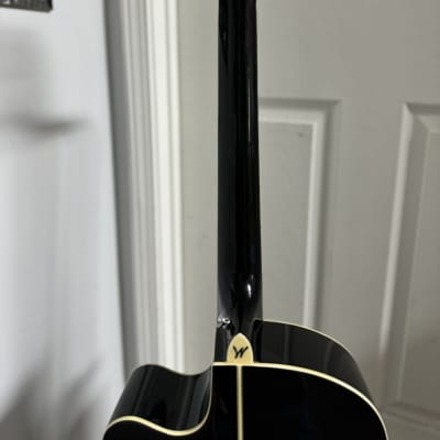 Washburn EA12B Mini Jumbo Acoustic-Electric Guitar - Black - Used image 6