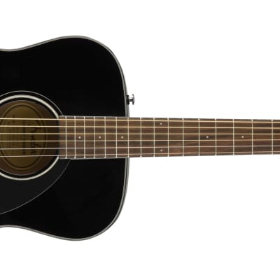 Fender CC-60S Solid Top Concert Acoustic Guitar Pack w/Bag in Black V2 - DEMO image 4