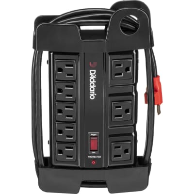 D'Addario PW-TGPB-01 Tour-Grade Power Base - 8-Outlet Surge Protector w/ 6' Cable image 3