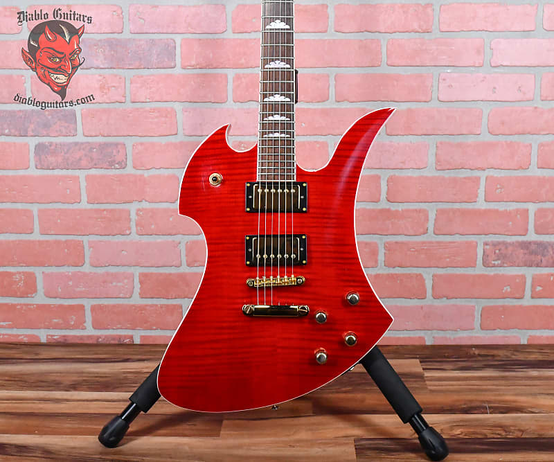 B.C. Rich Mockingbird 100th Namm Limited Edition #52 of 100 Flame Maple Top  Transparent Red 2001 w/OHSC | Reverb