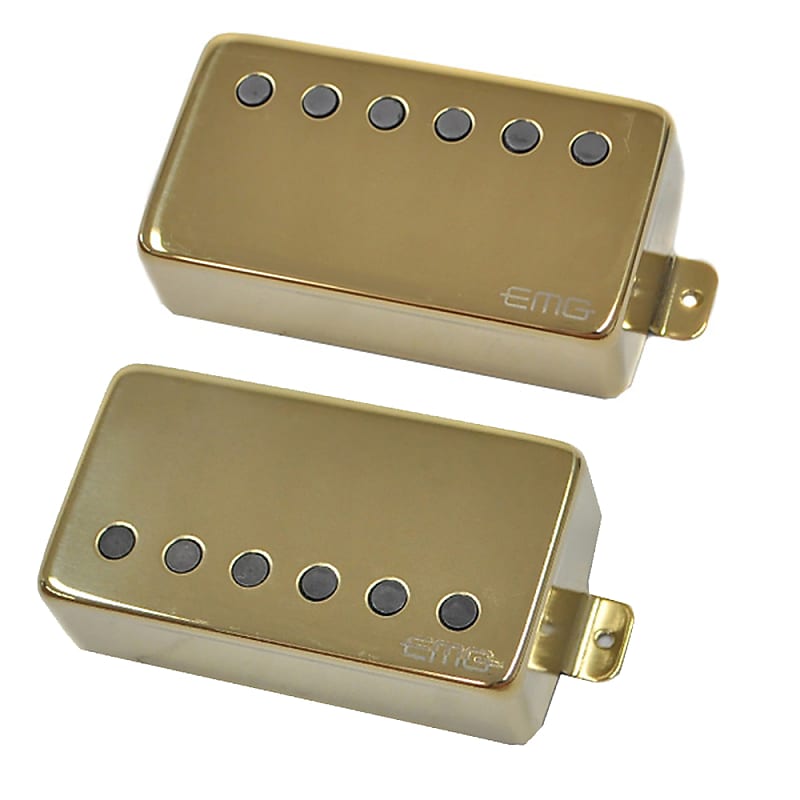 EMG Pickups EMG-57/66 Active Humbucker Guitar Pickup Set in Gold image 1