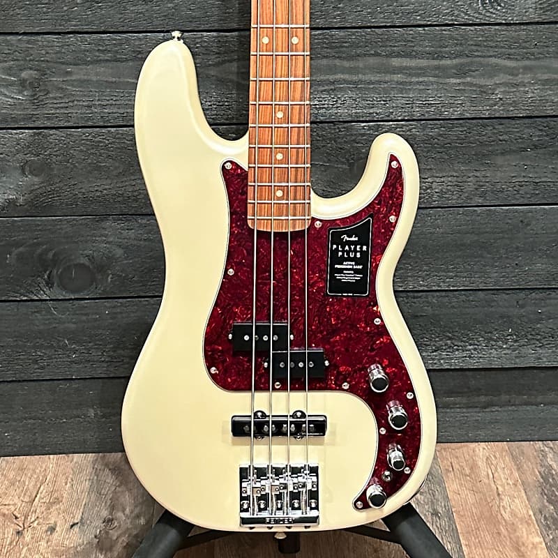 Fender Player Plus Precision Bass MIM 4 String Electric Bass Guitar Olympic Pearl image 1