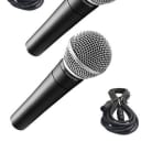 2x Shure SM58 Dynamic Microphones SM58LC w/ 2x 20ft Mic Cables - BRAND NEW