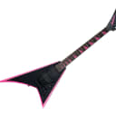Jackson X Series Rhoads RRX24 Laurel FB Black with Neon Pink Bevels