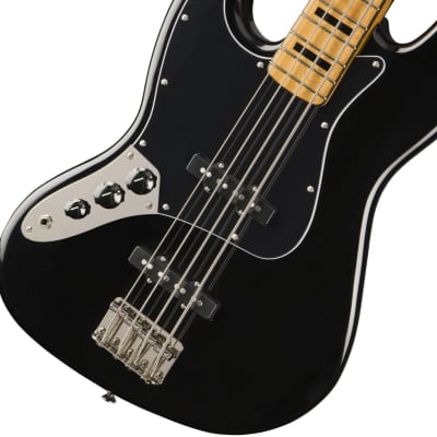 Fender Squier Classic Vibe '70s Jazz Bass Black Left-Handed Electric Bass Guitar image 3