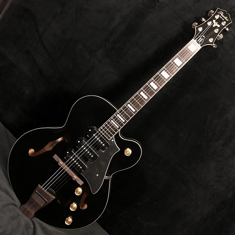2018 Peerless Wizard Standard Black Electric Archtop Guitar #5660 w case image 1