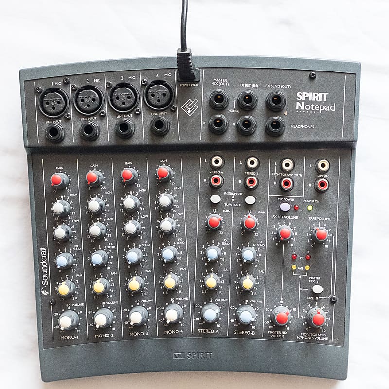 Spirit Folio Notepad Mixer early 2000s Reverb