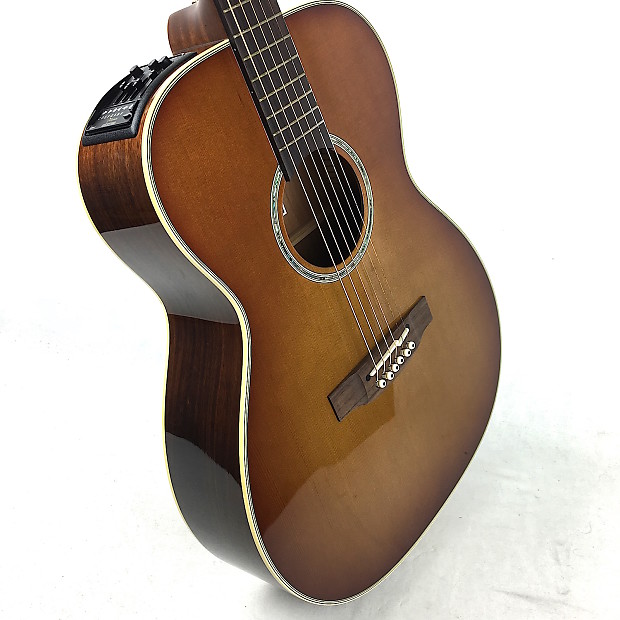 Takamine TF77-PT Legacy Series OM Acoustic/Electric Guitar Natural Gloss Sunburst image 2