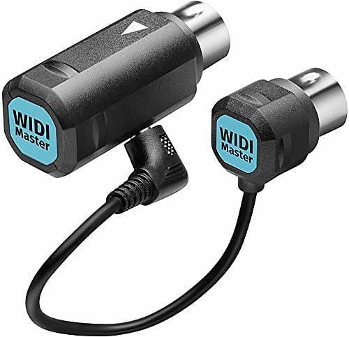 WIDI Master, Wireless MIDI Ultra Low Latency Bluetooth 5.0 MIDI DIN 5  Adapter with MIDI Thru and Merge for Synthesizer EWI Keytar Guitar Pedal  Digital