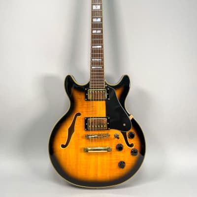 Jay Turser JT134DC Semi Hollow Sunburst 339 Style Electric Guitar MIK for sale