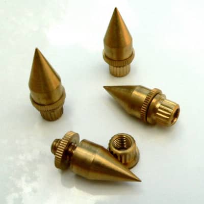 Brass Speaker Spike for Loudspeaker or Amplifier Cabinet set of four spikes