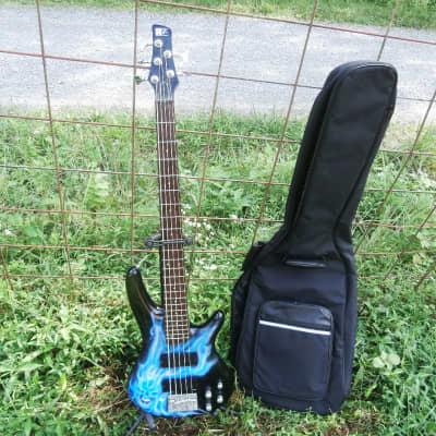 One of a Kind Custom Airbrushed Korean Ibanez SR305DX 5 string Upgraded pots W/ Free Deluxe Gigbag for sale