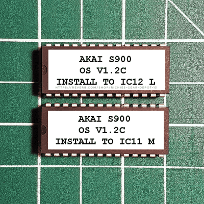 Akai S-900 OS v1.2c EPROM Firmware Upgrade SET / Brand New ROM Chips Final Update S900