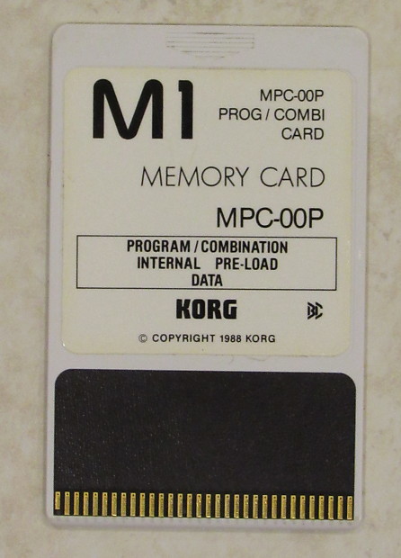 Korg M1 - Memory Card - MPC-00P Program/Combi Card | Reverb