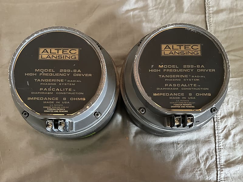Altec 299-8A, High FrequencyCompression Drivers, Original Diaphragm. (1) Pair  			