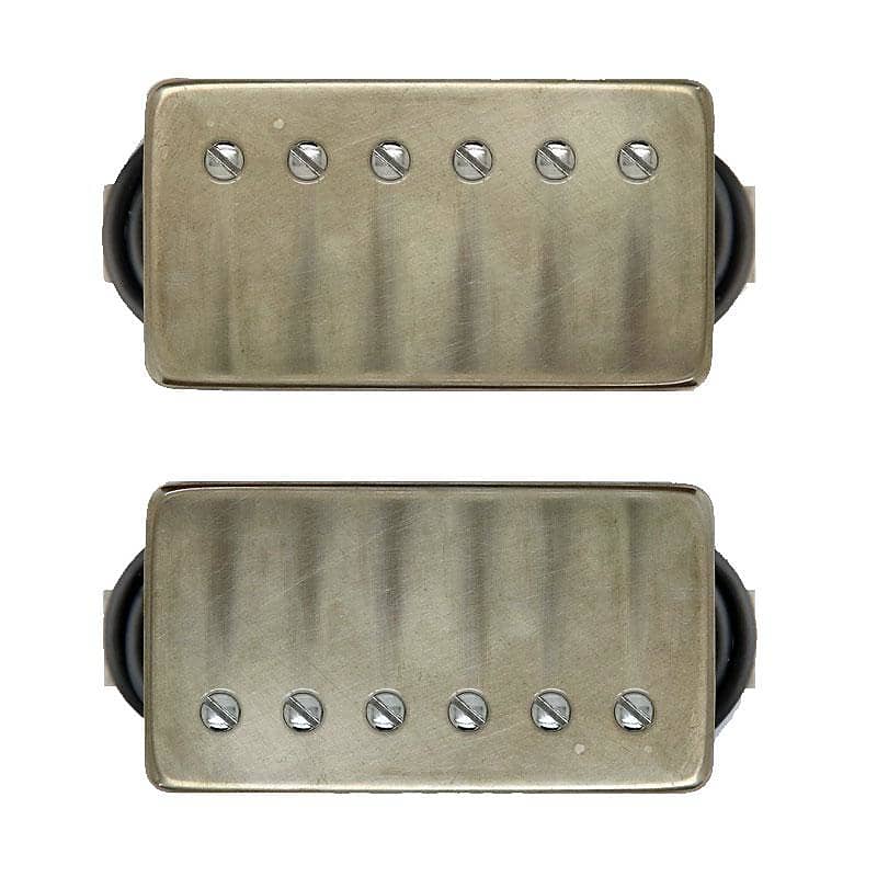 Bare Knuckle Stormy Monday Humbucker Pickup Set 50mm Aged Nickel Covers image 1
