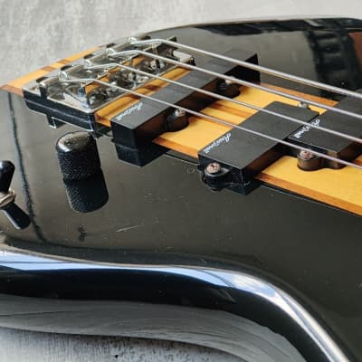 1989 Aria Pro II ASB-60 Integra Series Neckthrough Bass (Black) image 6