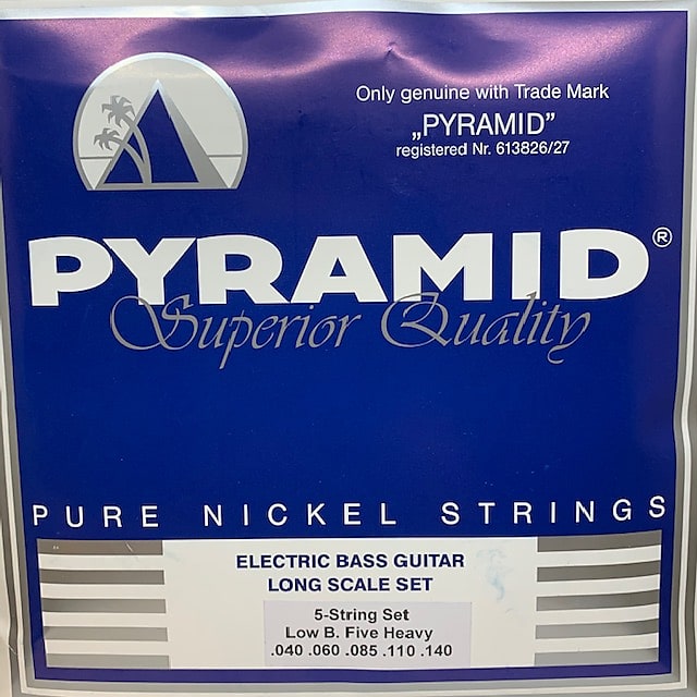 Pyramid Pure Nickel Round Wound Bass Strings 957 100 Low Bottom Five Heavy .040 .060 .085 .110 .14