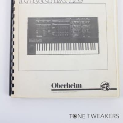OBERHEIM MATRIX-12 OWNERS MANUAL Synthesizer Keyboard book VINTAGE GEAR DEALER