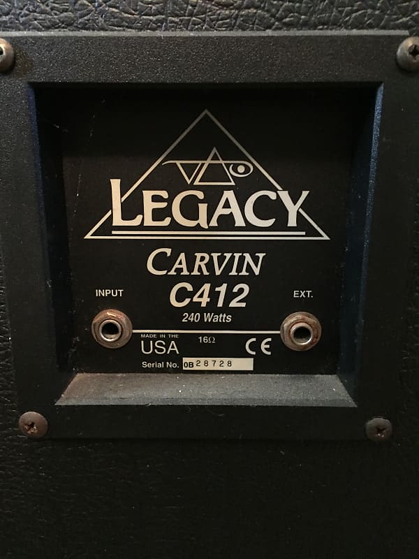 Carvin Legacy C412 240 Watt Guitar Amp Speaker 4x12 Cabinet