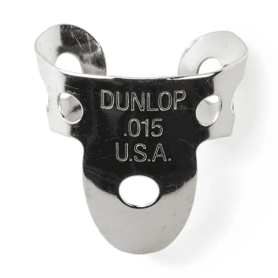 Dunlop 33P015 Nickel Silver .015mm Finger/Thumbpicks (5-Pack)