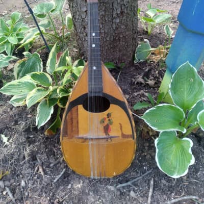 Robert barth ? 1900-1920 - Wood Inlay German bowlback, Neapolitan mandolin , parts or repair image 2