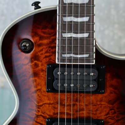 ESP LTD EC-1000 Evertune Electric Guitar - Dark Brown Sunburst image 4