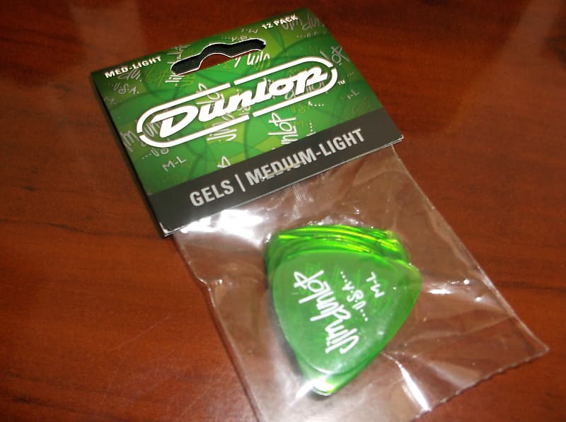 Dunlop Gel Guitar Picks (12) - MEDIUM LIGHT, 486PML image 1