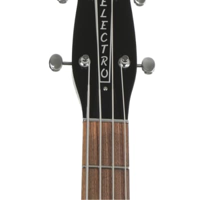 Danelectro Longhorn 4-String Bass Guitar, Pau Ferro Fingerboard, Black image 4