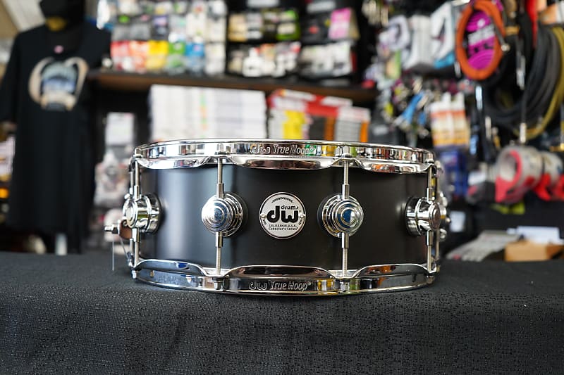 DW USA Collectors Series 5x14" Maple Snare Drum - Ebony Satin Oil Finish (2025) image 1