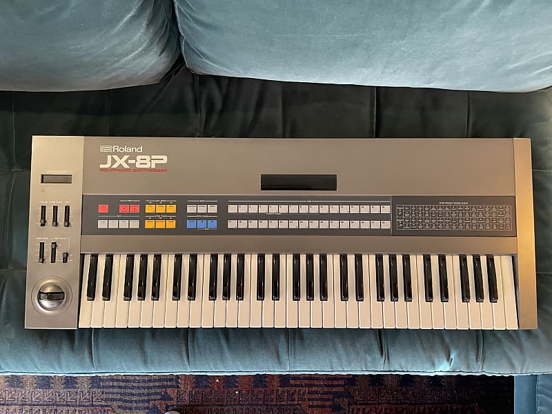 Roland JX-8P 61-Key Polyphonic Synthesizer with PG-800 Programmer 1984 -  1986 - Black