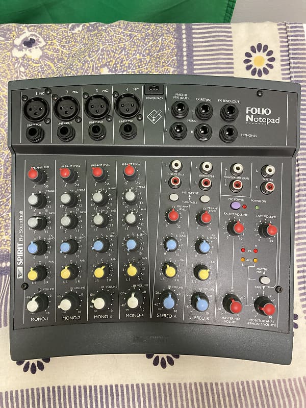Spirit by Soundcraft Folio Notepad 6Channel Mixer Reverb