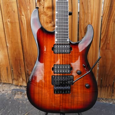ESP USA M-II NTB FR - 3-Tone Sunburst Koa 6-String Electric Guitar w/ Black Tolex Case (2023) image 11